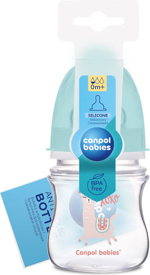 Canpol Babies Plastic Baby Bottle Anti-colic with Silicone Teat for 0+ Months Green 120ml