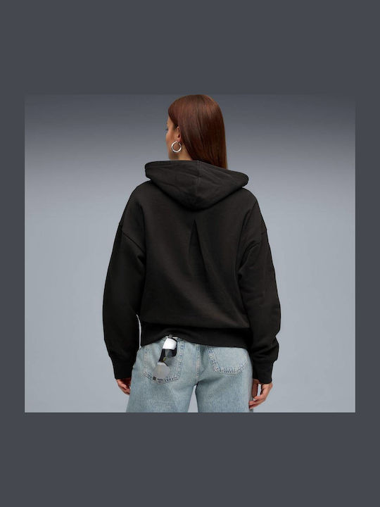 PUMA Women's Sweatshirt Black with Hood