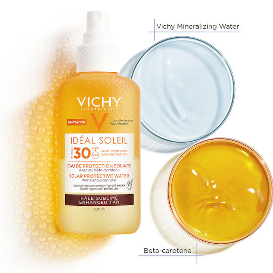 Vichy Capital Soleil Хидратиращ Водоустойчив Слънцезащитен Лосион за Тяло SPF30 Спрей 200ml