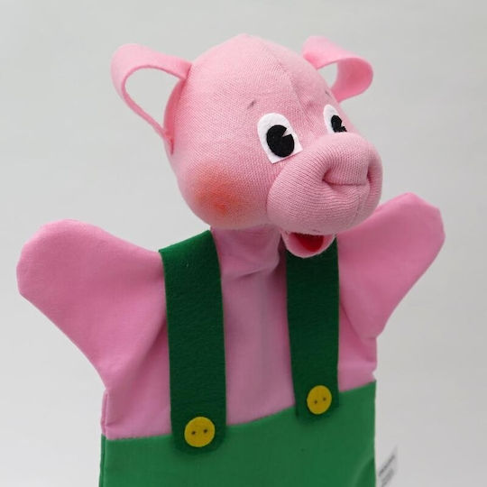 Moravska Handpuppe Grünes Schweinchen 26cm.
