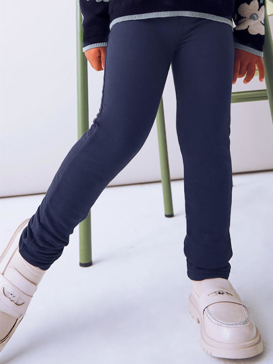 Pantaloni din Material Textil pentru Copii albastru închis Basic