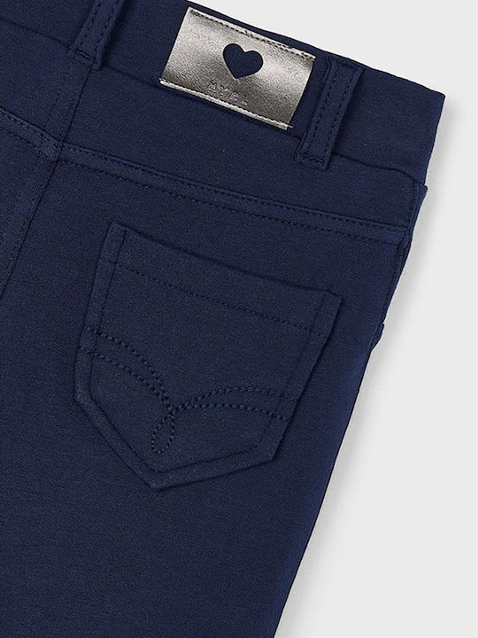 Pantaloni din Material Textil pentru Copii albastru închis Basic
