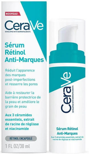 CeraVe Resurfacing Retinol Αντιγηραντικό Serum Προσώπου με Ρετινόλη & Νιασιναμίδη για Λεύκανση & Ακμή 30ml