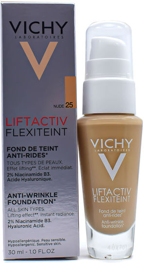 Vichy Liftactiv Flexiteint SPF20 Liquid Foundation 25 Nude 30ml