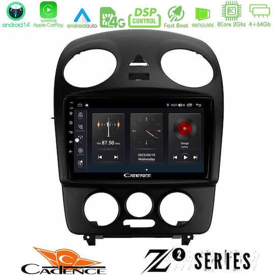 Bizzar Ηχοσύστημα Αυτοκινήτου για Volkswagen Beetle 2004-2010 (Bluetooth/USB/WiFi/GPS/Apple-Carplay/Android-Auto) με Οθόνη Αφής 9"