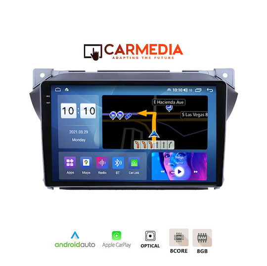 Carmedia Car Audio System for Suzuki Alto Nissan Pixo 2009+ (Bluetooth/USB/AUX/WiFi/GPS/Apple-Carplay/Android-Auto) with Touch Screen 9.5"