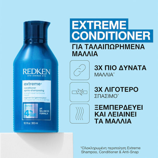 Redken Extreme 4% Conditioner Wiederaufbau/Pflege für Trocken Haare 300ml