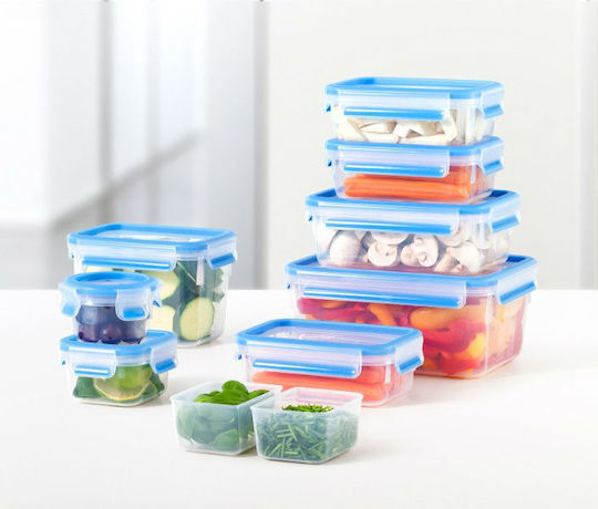 Tefal Microwave Plastic Lunch Box Clip & Close Blue 1000ml