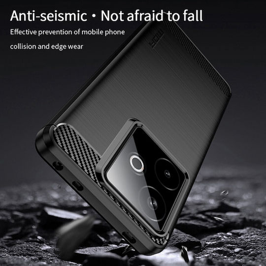 Mofi Brushed Carbon Back Cover Silicon Albastru (Realme GT 7)