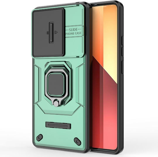 Sliding Camshield Back Cover Plastic Verde (Redmi Note 14S)
