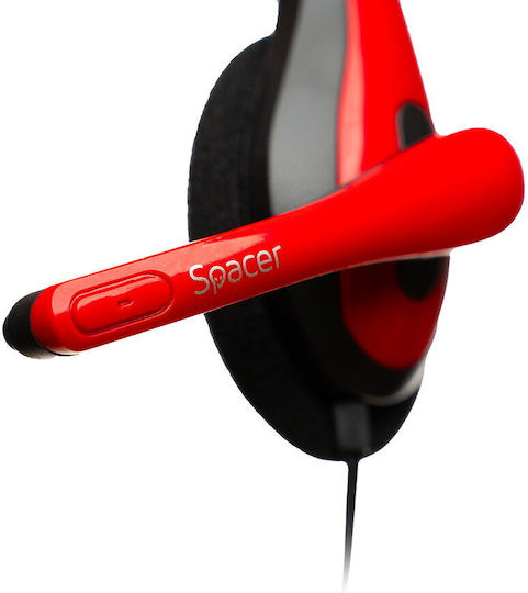 Spacer SPK-507 On Ear Gaming Headset cu conexiune 3,5mm Roșu