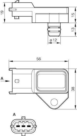 Bosch Map Sensor Car Engine Sensor for Opel Astra