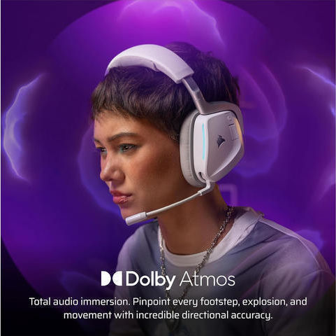 Corsair Void Wireless V2 Over Ear Gaming Headset with Bluetooth / USB Connection White for Nintendo Switch / PC / PS4 / PS5