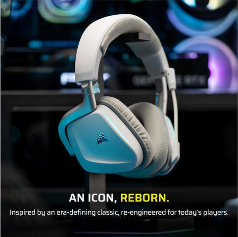 Corsair Void Wireless V2 Over Ear Gaming Headset with Bluetooth / USB Connection White for Nintendo Switch / PC / PS4 / PS5