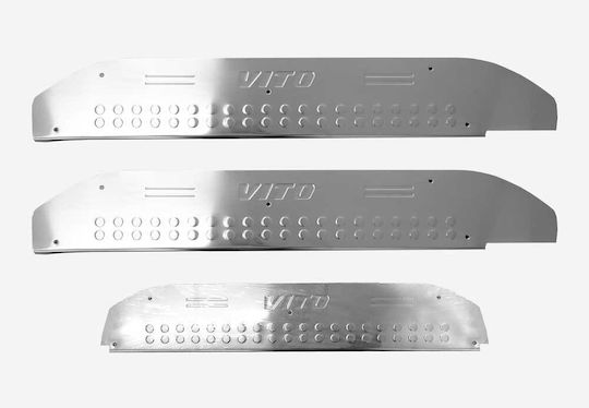 S-dizayn Εσωτερικά Μαρσπιέ για Mercedes Vito W639 2004-2014 Χρώμιο 3τμχ