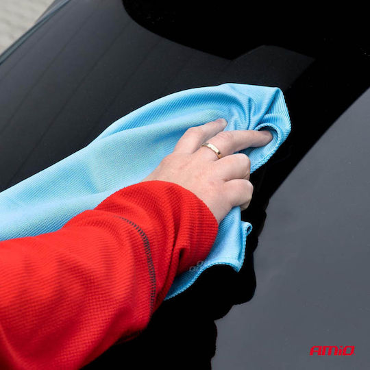 AMiO Cloth Microfiber Cleaning for Windows Car Blue 60x40cm