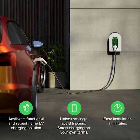 Schneider Electric Wall Mounted Three-Phase 11kW Charging Station with Built-in Cable Type 2 (EVH5A11N2C5)