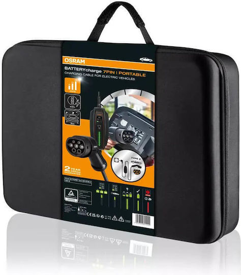 Osram Încărcător Portabil Cu O Singură Fază 3.6kW Cu Cablu Încorporat 5m Tipul 2 (OPC20A05)