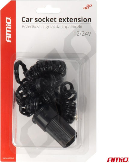 Amio Car Lighter Socket Extender 3m Cable 12/24v