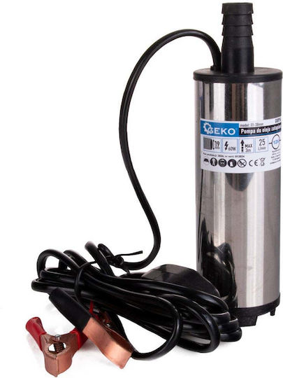 Submersible Electric Pump Fuel Transfer 12 V 52 Mm 3 M Cable Geko G00956
