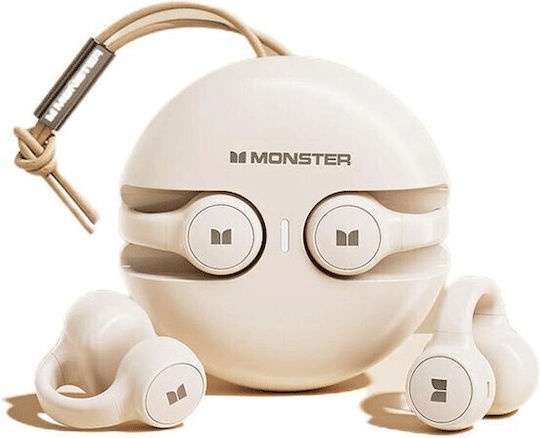 Monster XKT21 Earbud Bluetooth Handsfree Ακουστικά με Θήκη Φόρτισης Λευκά