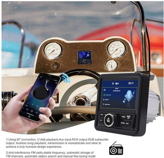 Bizzar Boat Sound System 4x Waterproof with USB / AUX / Bluetooth