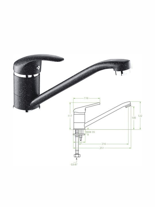 HomeMarkt Counter Black HM4869.03 HomeMarkt Counter Black HM4869.03