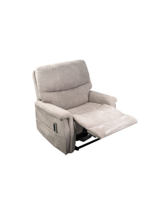 Cloud Xxl Фотьойл Relax С поставка за крака Екрю 35x92x110см