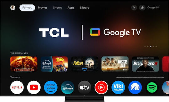 TCL Smart Τηλεόραση 55" 4K UHD Mini LED 55Q7C HDR (2023)