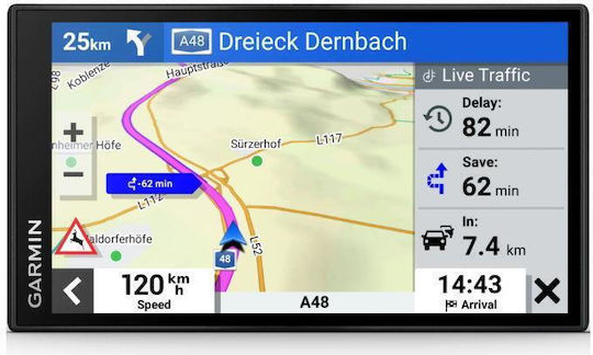 Garmin 6" Display GPS Device DriveSmart 66 MT-D with Bluetooth / USB and Card Slot