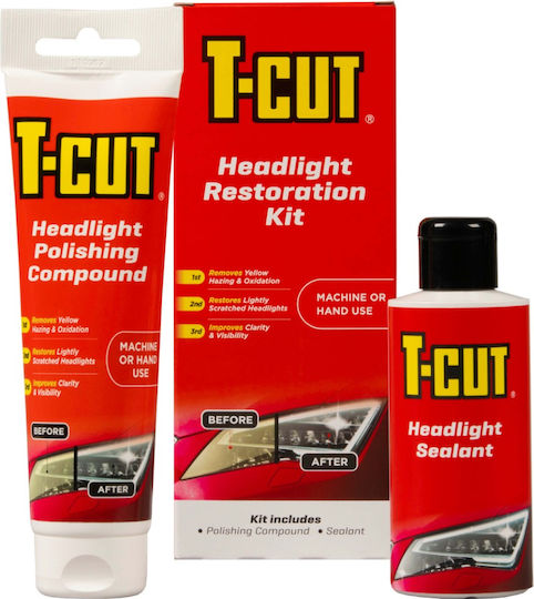 T-Cut Headlight Restoration Kit Salve Възстановяване и Изчистване на Фарове на Автомобили 75гр