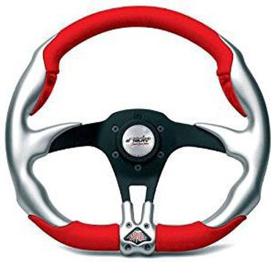 Simoni Racing Τιμόνι Αυτοκινήτου Aluminium X4 Δερμάτινο Τριάκτινο