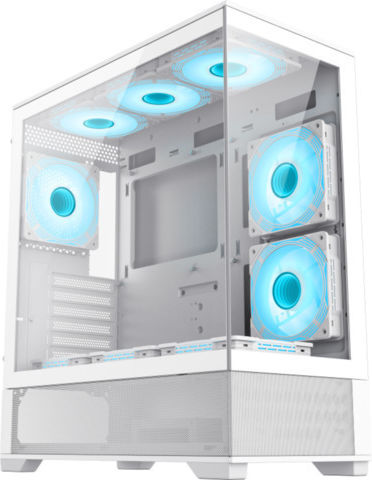 GameMax Vista AW Gaming Midi Tower Κουτί Υπολογιστή με Πλαϊνό Παράθυρο Λευκό
