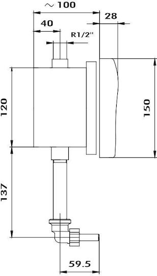 Serel Photocell Built-in Flushometer Valve 102111080