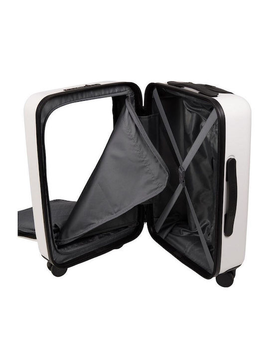 CAT Nexus Valiză De Călătorie De Cabină Dură Albă Cu 4 Roți Înălțime 55 Cm