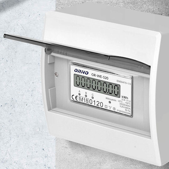 Orno Kilowatt Hour Meter Electric Panel Digital Rail Three-phase OR-WE-520
