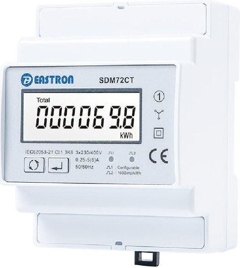 Eastron SDM-530CT Modbus Contor De Kilowați Panou Electric Digital Șină Trifazat Wi-Fi Modbus Digital Trifazat 501-596230052