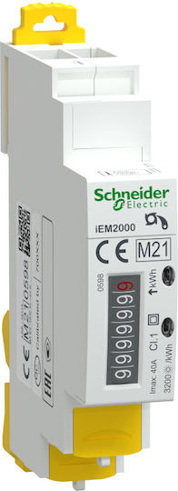 Schneider Electric Electric Panel Meters Kilowatt Meter Analog Rail Single Phase A9MEM2000