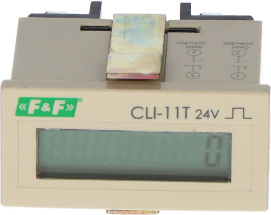F&F Брояч На Импулси За Ел. Табло Дигитален Еднофазен CLI-11T-24V