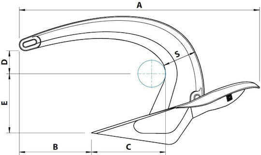 Eval Άγκυρα Σκάφους Delta Vulcan Verzinkt 4kg