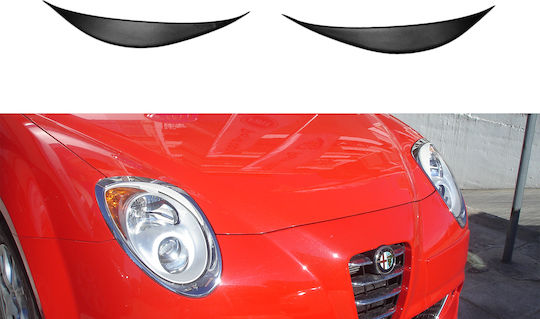 Motordrome Front Headlights Eyebrows for Alfa Romeo Mito ABS Πλαστικό