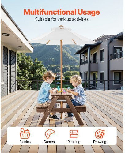 Vevor Tabelle für Camping Klappbar Beige