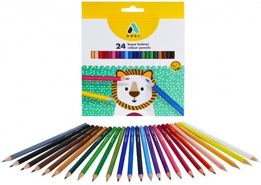 Adel Set de creioane colorate 24buc Pachet de 1 ambalaje