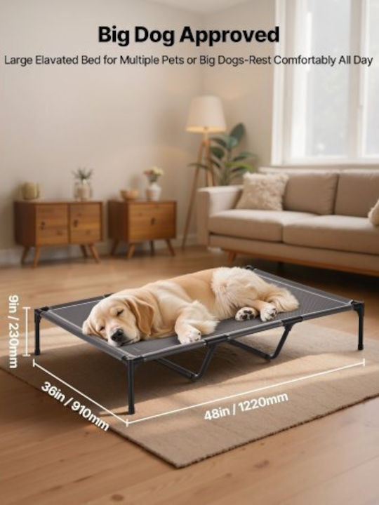 Vevor Elevated Dog Bed Large Dog Portable Raised Dog Cot Metal Frame Xl
