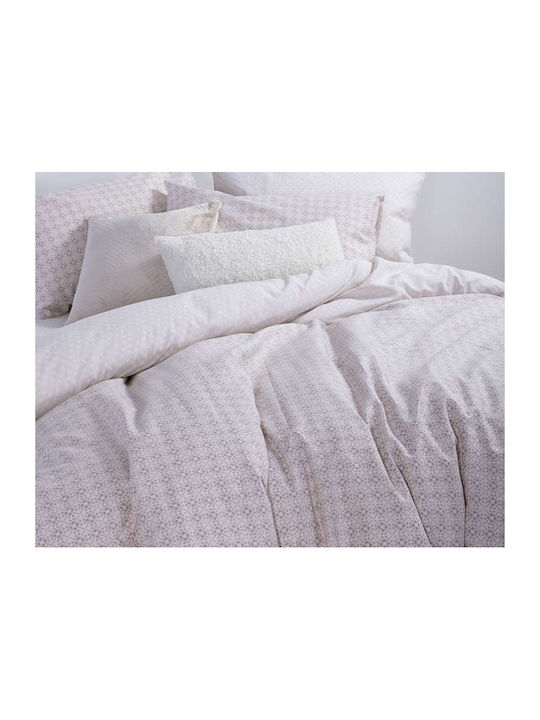 Nef-Nef Homeware Bettbezug-Set Baumwolle Einzelbett mit Kissenbezug 170x240 Module Grey