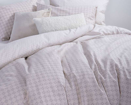 Nef-Nef Homeware Duvet Cover Set Cotton Single with Pillowcase 170x240 Module Grey