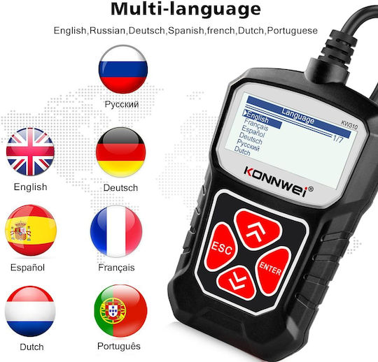 Konnwei Car Diagnostics Digital Tool OBD 2