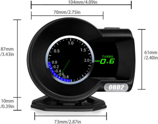 Цифров Инструмент Брояч На Оборотите, Скоростомер, OBD2, Head Up Display, Температура На Водата, Температура На Маслото И Въздух-Гориво За Поставяне В Информационно Табло