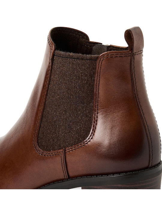 Leder Stiefeletten Damen Braun