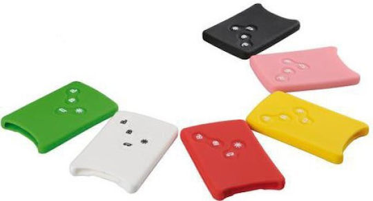 Husă Cheie Type-2 din Silicon cu 4 Butoane pentru Renault în Culoarea Multicolor